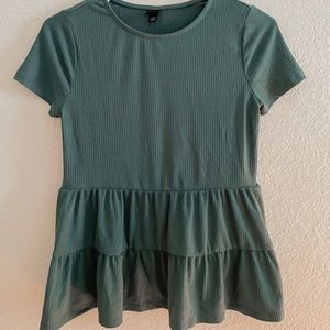 ✨ART CLASS TARGET: Girls LG 10/12✨ Pelplum Teal Top